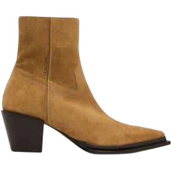 Jimmy Choo NIB Cece 60mm Suede Cowboy Boots in Rattan Size 40 - Picture 1 of 13